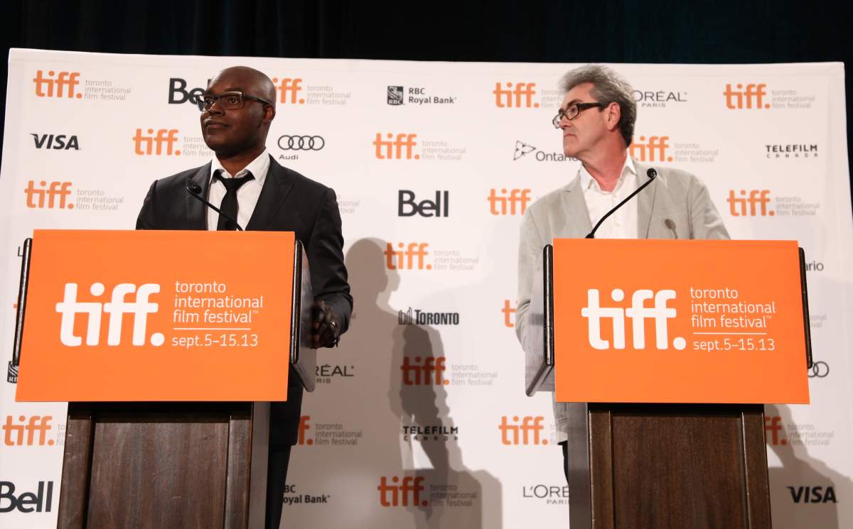 Co-Director of TIFF Cameron Bailey and CEO of TIFF Piers Handling (R) attend the 2013 Toronto International Film Festival Canadian Press Conference
 at The Fairmont Royal York Hotel on August 7, 2013 in Toronto, Canada. 