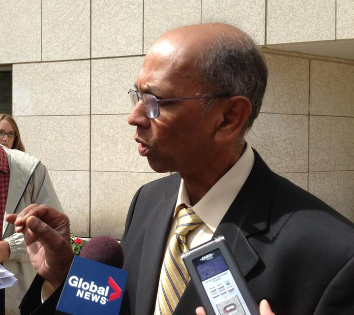 Dr. Thambirajah Balachandra tells media outside an inquest into the death of Brian Sinclair that he wants the truth to come out.
