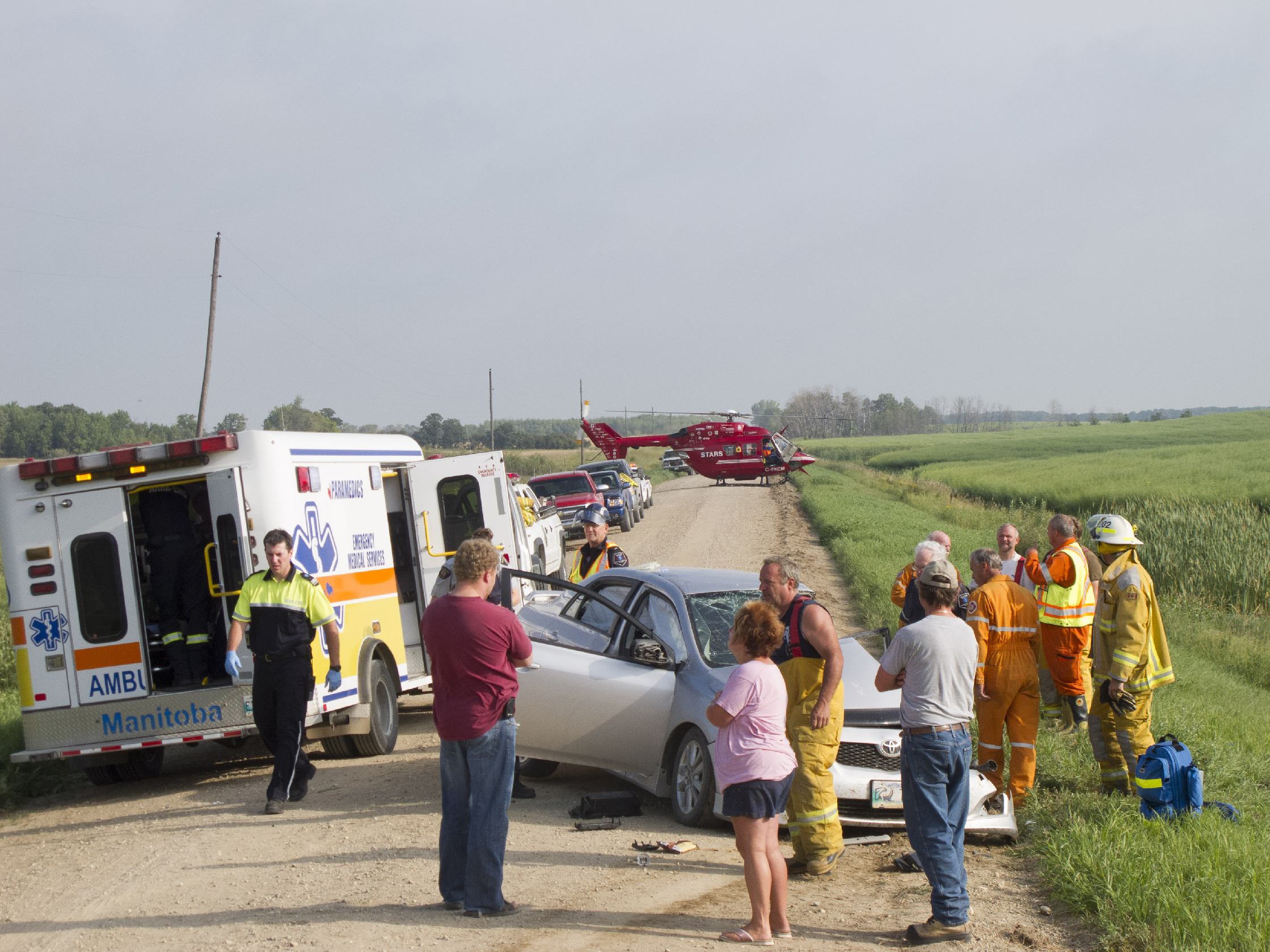 Man flown to Winnipeg hospital after crash on rural gravel road ...