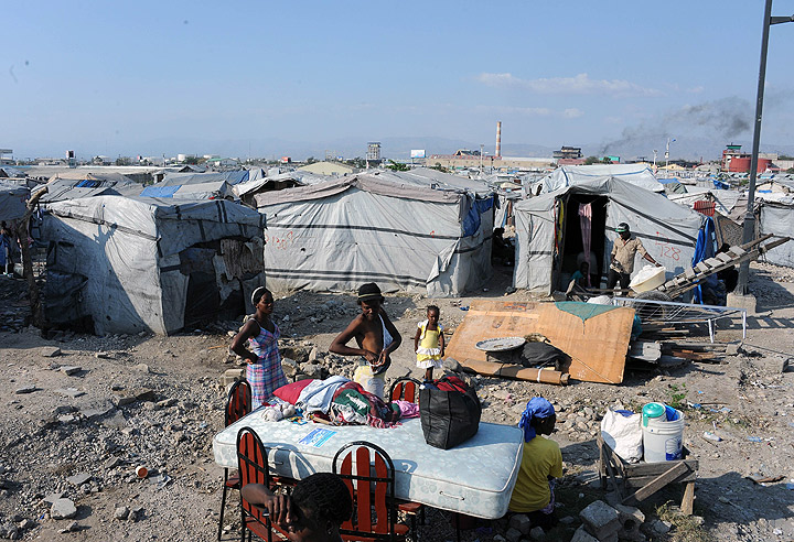 People live in a camp for survivors of the January 2010 quake in Haiti which killed 250,000 people, on February 28, 2013 in Port-au-Prince.