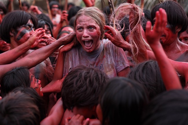 A scene from "The Green Inferno" is shown in a phto released by TIFF on Wed. Aug 28, 2013.