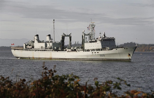 HMCS Protecteur returns to Victoria on October 24, 2008.