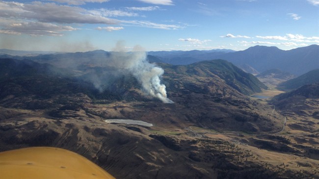 File Photo of a fire near Spotted Lake last year.