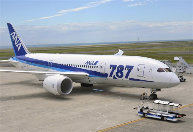 An All Nippon Airways Boeing 787 is pictured in Ube, Japan, June 12, 2013. 