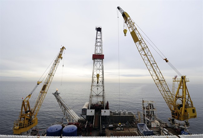 In this May 1, 2009 photo, an offshore oil drilling platform is shown off the coast of Santa Barbara, Calif.
