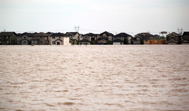 A flooded neighborhood in High River, Alta., June 29, 2013. 