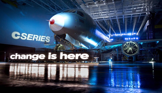 Bombardier's CSeries flight test vehicle is pictured March 7, 2013 in Mirabel, Que. Bombardier Inc. says that its new CSeries jetliners will need additional testing before they're ready to go into service. 