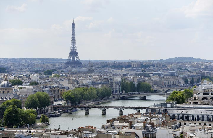 The Eiffel Tower in Paris, France was evacuated following a bomb threat Friday.