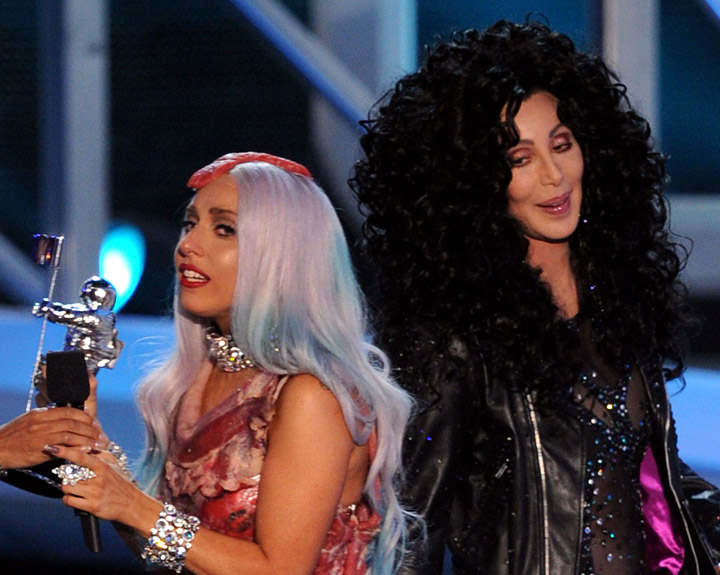 Lady Gaga and Cher, pictured in 2010.