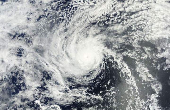 This image, taken by NASA's MODIS satellite, shows the eye of Hurricane Henriette on Aug. 8, 2013.