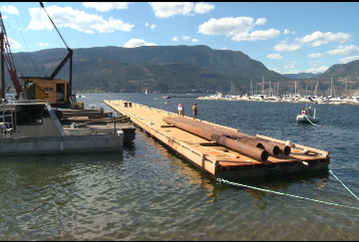 New Kelowna Marina dock arrives - image