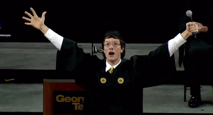 Georgia Tech mechanical engineering major Nicolas Selby gives a convocation speech to remember.