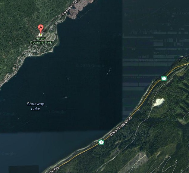 Shuswap wildfire close to homes - image