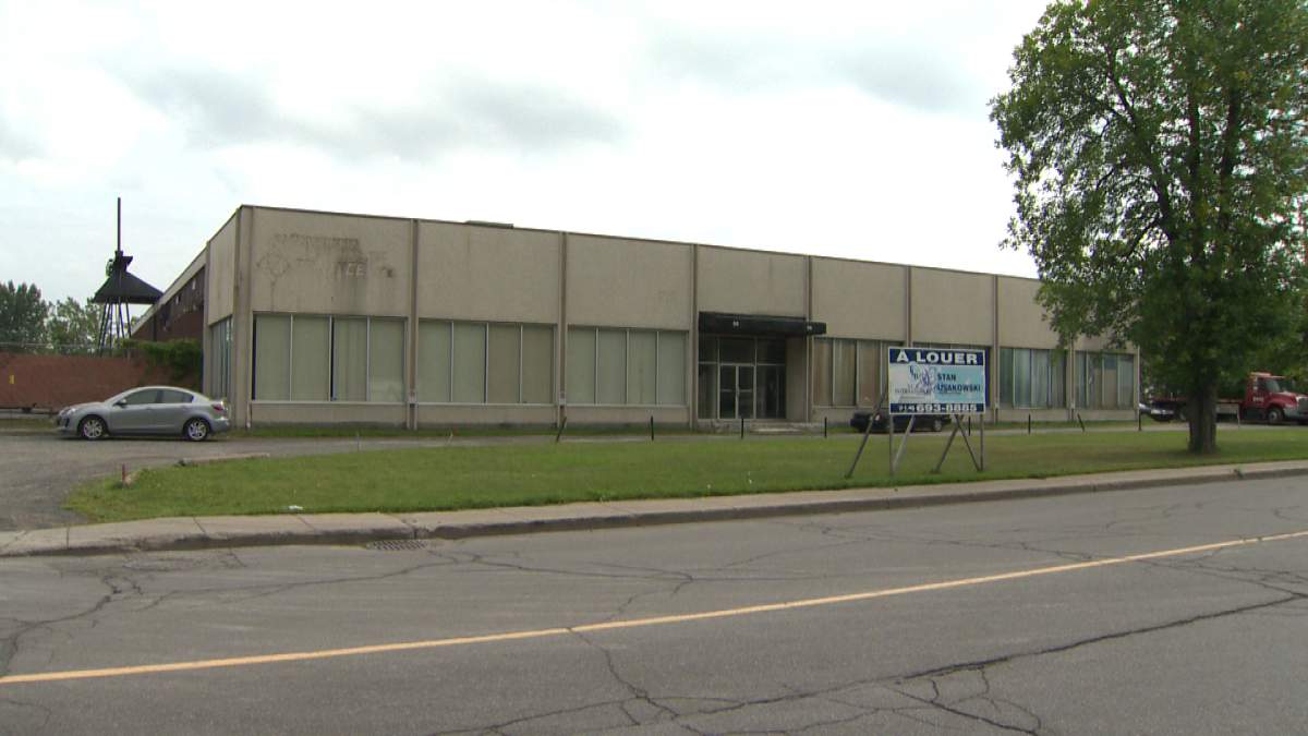 "For rent," Reliance Power Equipment's building is under inspection.