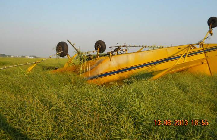 RCMP believe a crop duster plane had engine trouble and crashed in Saskatchewan.