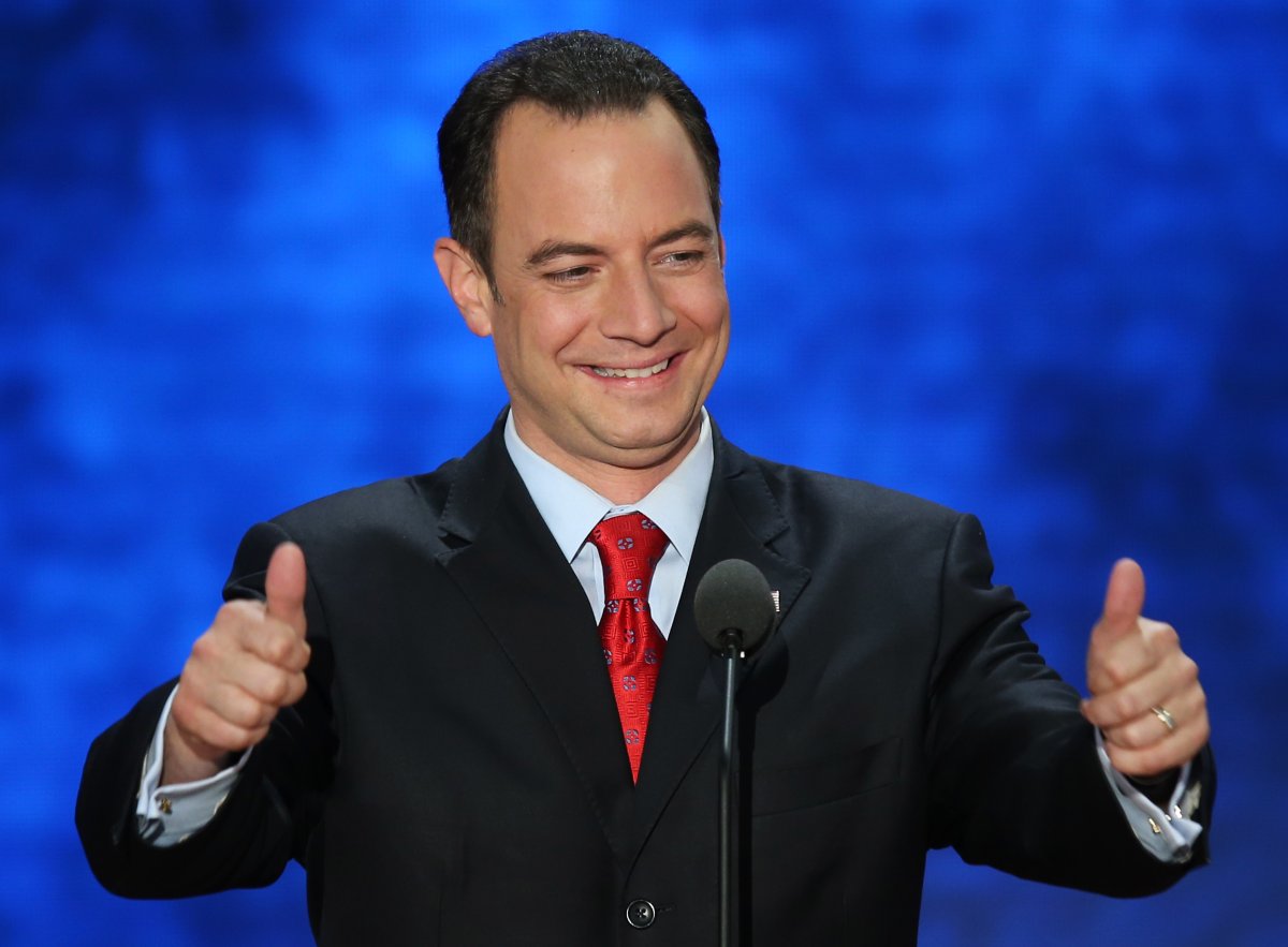 TAMPA, FL - AUGUST 28: RNC Chairman Reince Priebus gestures as he speaks during the Republican National Convention at the Tampa Bay Times Forum on August 28, 2012 in Tampa, Florida.