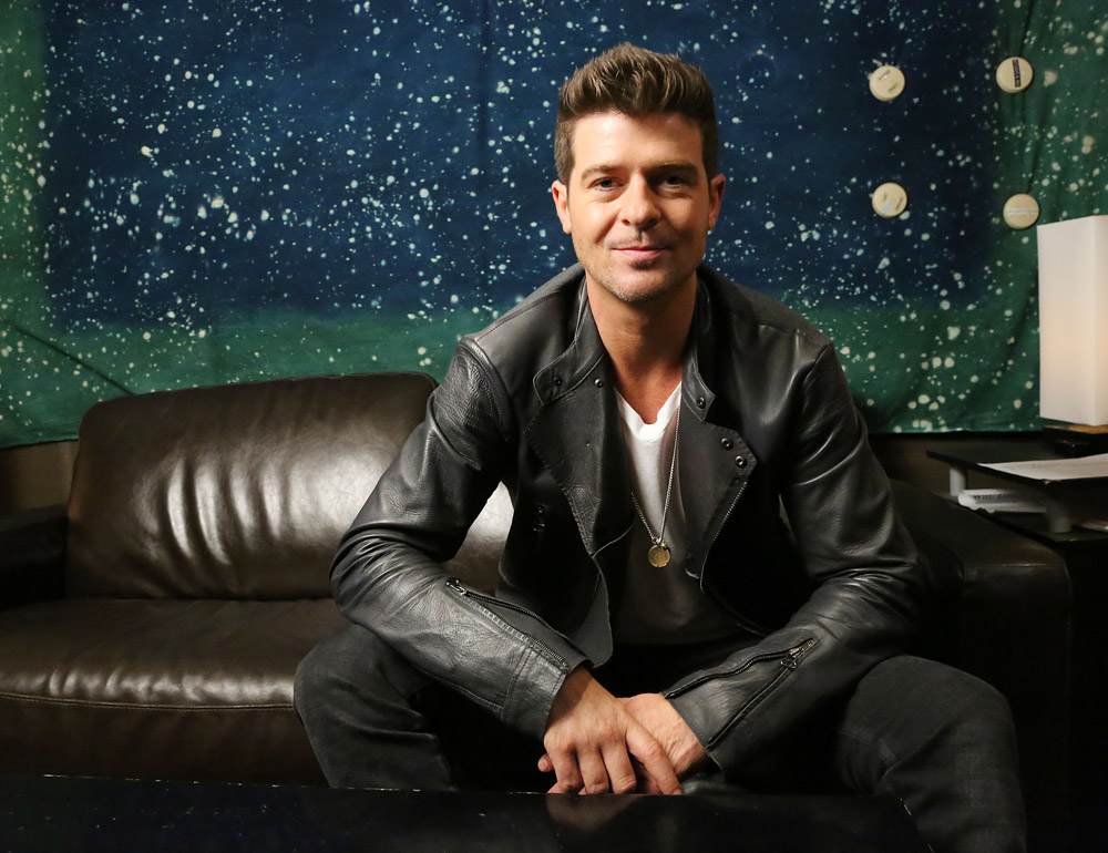 Robin Thicke at MSR Studios on July 18, 2013 in New York City.