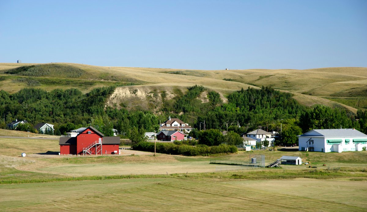 The hamlet of Rosebud, Alberta near Drumheller Alberta.  