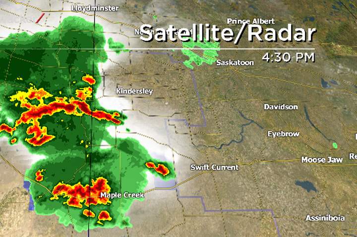 Environment Canada issues alert for the potential development of severe thunderstorms in Saskatchewan.