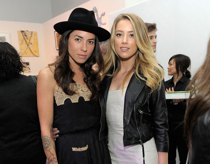 Tasya van Ree, left, with Amber Heard, pictured in 2011.