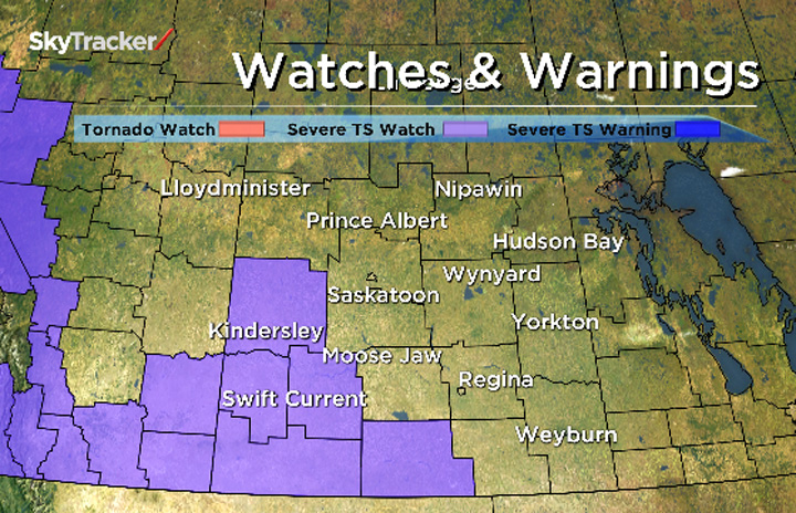 Severe thunderstorm watch ended for southwest Sask. | Globalnews.ca