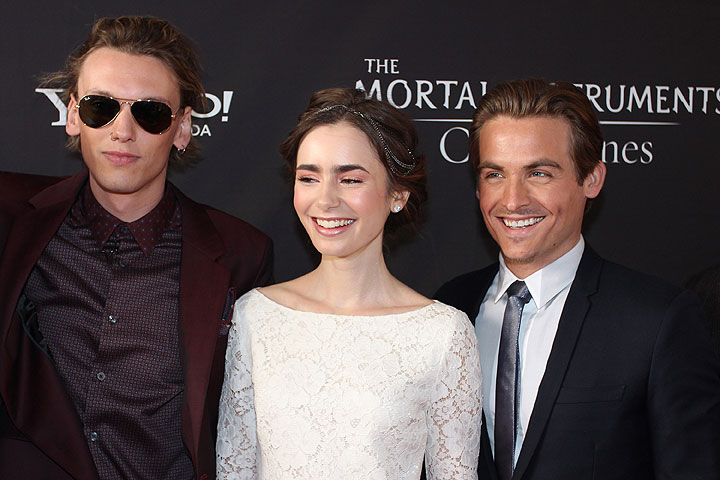 Jamie Campbell Bower, Lily Collins and Kevin Zegers in Toronto.