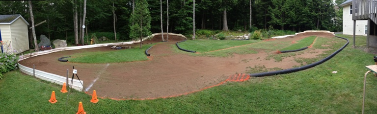 This is a view of one RC track built in a Sackville backyard.