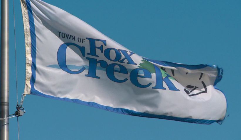 A fire in Fox Creek May 14 shut down traffic on Highway 43 for about two hours.