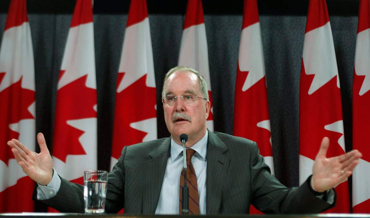 Official Languages Commissioner Graham Fraser responds to questions in Ottawa following the release of his 2009 annual report. THE CANADIAN PRESS/Fred Chartrand