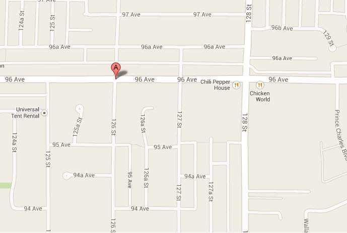 96 Avenue and 126 Street in Surrey.