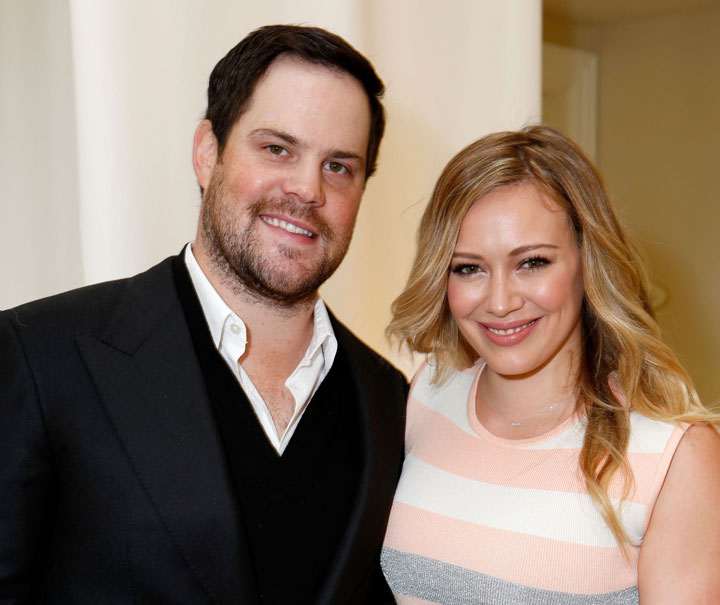 Actress-singer Hilary Duff and Mike Comrie in December 2012. (Getty Images)