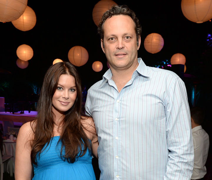 Actor Vince Vaughn with his wife Kyla Weber in August 2013. (Getty Images)