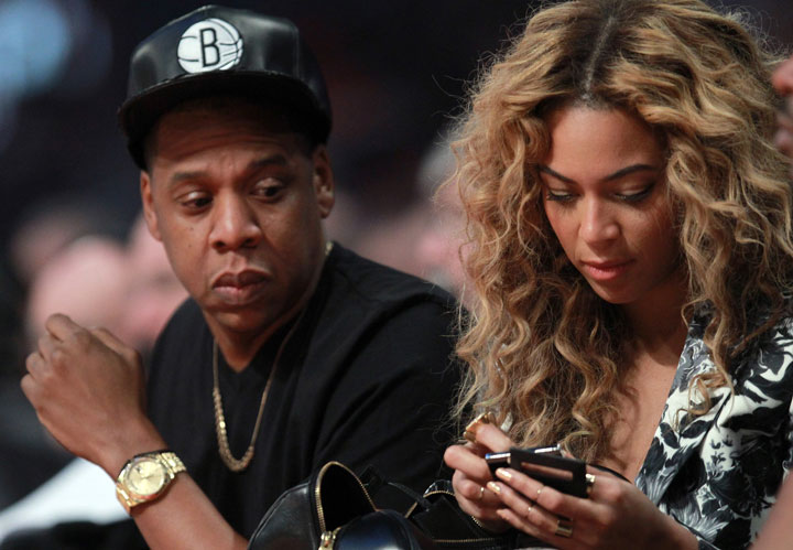 Jay-Z and Beyonce, pictured in February 2013.