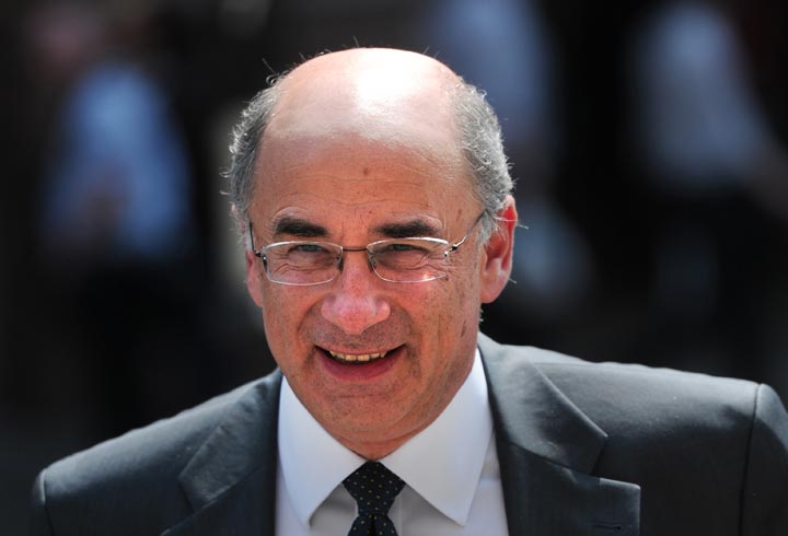 Lord Justice Leveson returns to the High Court in London, on May 24, 2012, during a break in proceedings into press ethics.  