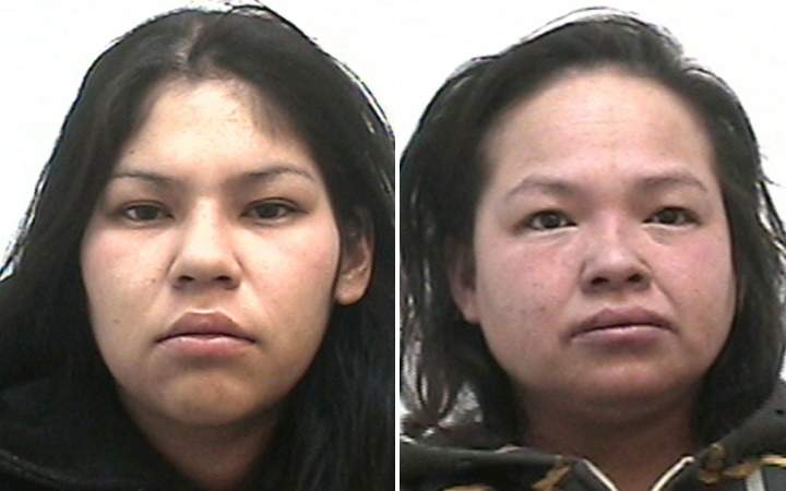 Kateri Hazel Desjarlais (left) and 27-year-old Cheyanne Erin Drake (right), are wanted for obstructing justice, intimidation of a justice system participant and robbery.