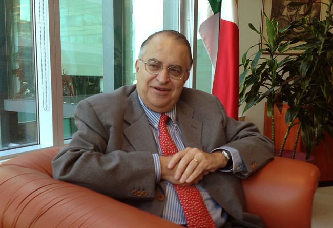 The Mexican ambassador to Canada, Francisco Suarez, pictured on Sept 5, 2013 in his Ottawa office, says his country is "really mad" at the Harper government for the continued imposition of a visa on its travellers here.