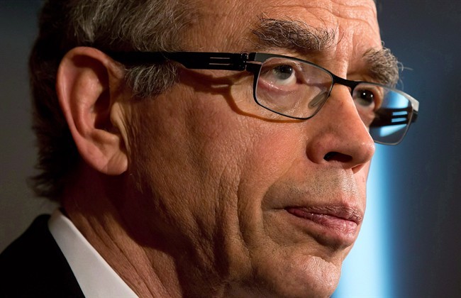Minister of Natural Resources Joe Oliver is shown during a news conference in Vancouver, B.C., on Wednesday June 26, 2013.  Oliver said the Harris-Decima
report helped the government create better ads.
