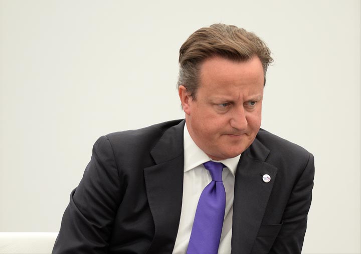 British Prime Minister David Cameron is seen in this September 6, 2013 file photo. The British government has pledged that it will assume all U.K. government debt in the event Scotland votes for independence - a move meant to reassure markets ahead of what is likely to be a heated campaign.