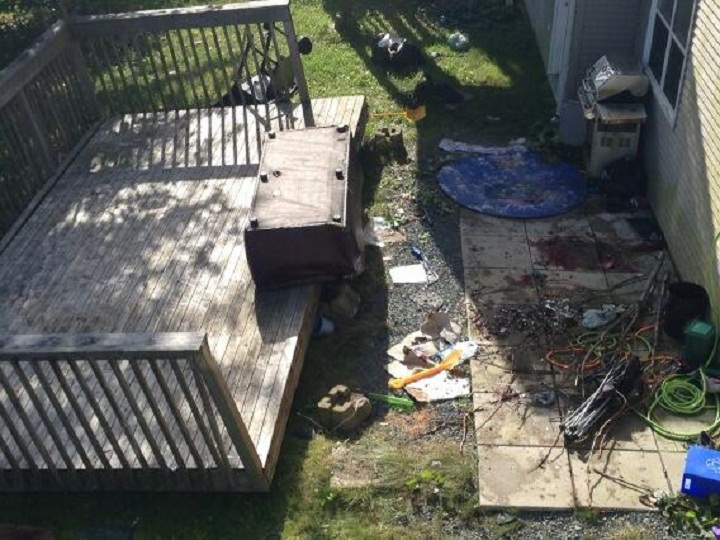 At least 15 people were injured when a deck fell about 3.5 metres from a home early Sunday morning.