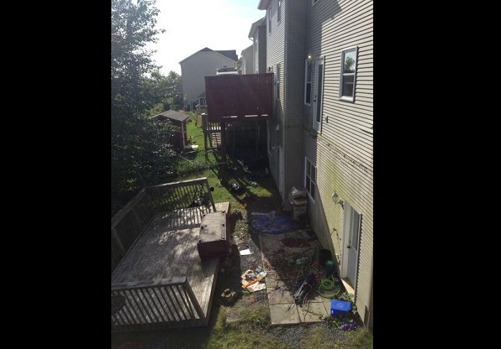 About 15 people were taken to hospital after a deck collapsed four metres to the ground in the Halifax area. 