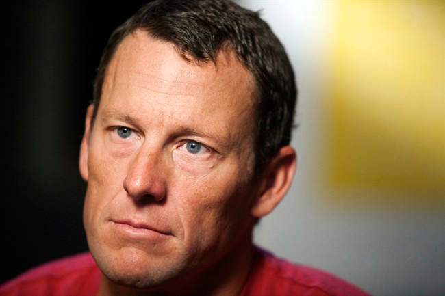 In this Feb. 15, 2011, file photo, Lance Armstrong pauses during an interview in Austin, Texas. 