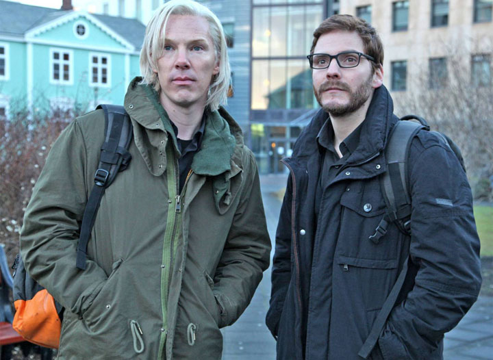 Benedict Cumberbatch and Daniel Brühl star in the TIFF opening night film, 'The Fifth Estate.'.