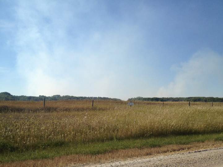 Smoke continues to fill the skies south of the city near Dundurn Sask.