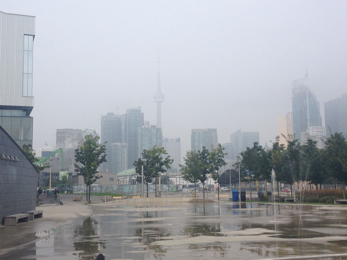 Fog blankets much of the GTA on Sept., 20, 2013.