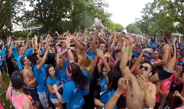 First-year Sauder School of Business students participate in Frosh activities in a YouTube video posted online on Sept. 2, 2013. YouTube.
