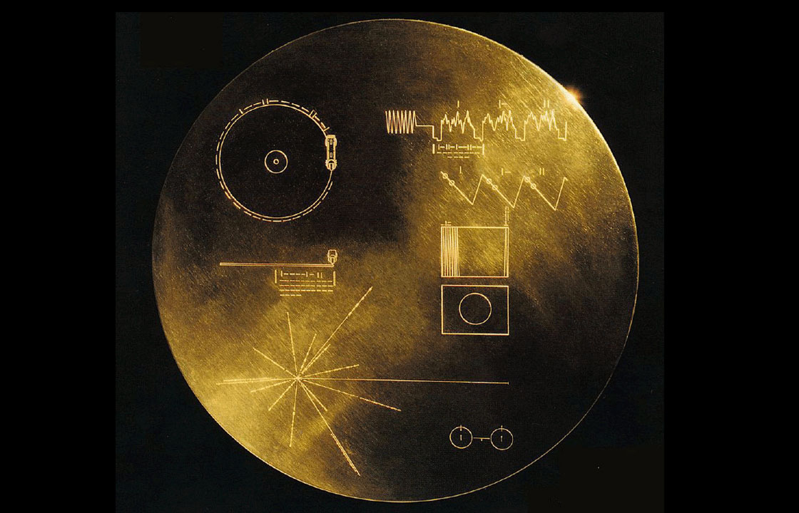 The “Golden Record” on the Voyager probes. (NASA/JPL)