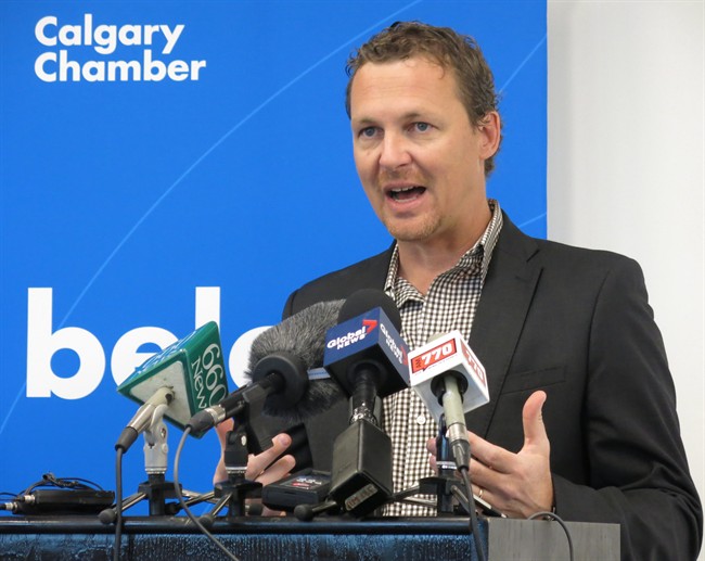 Doug Griffiths speaks to the Calgary Chamber of Commerce Tuesday, September 24, 2013.