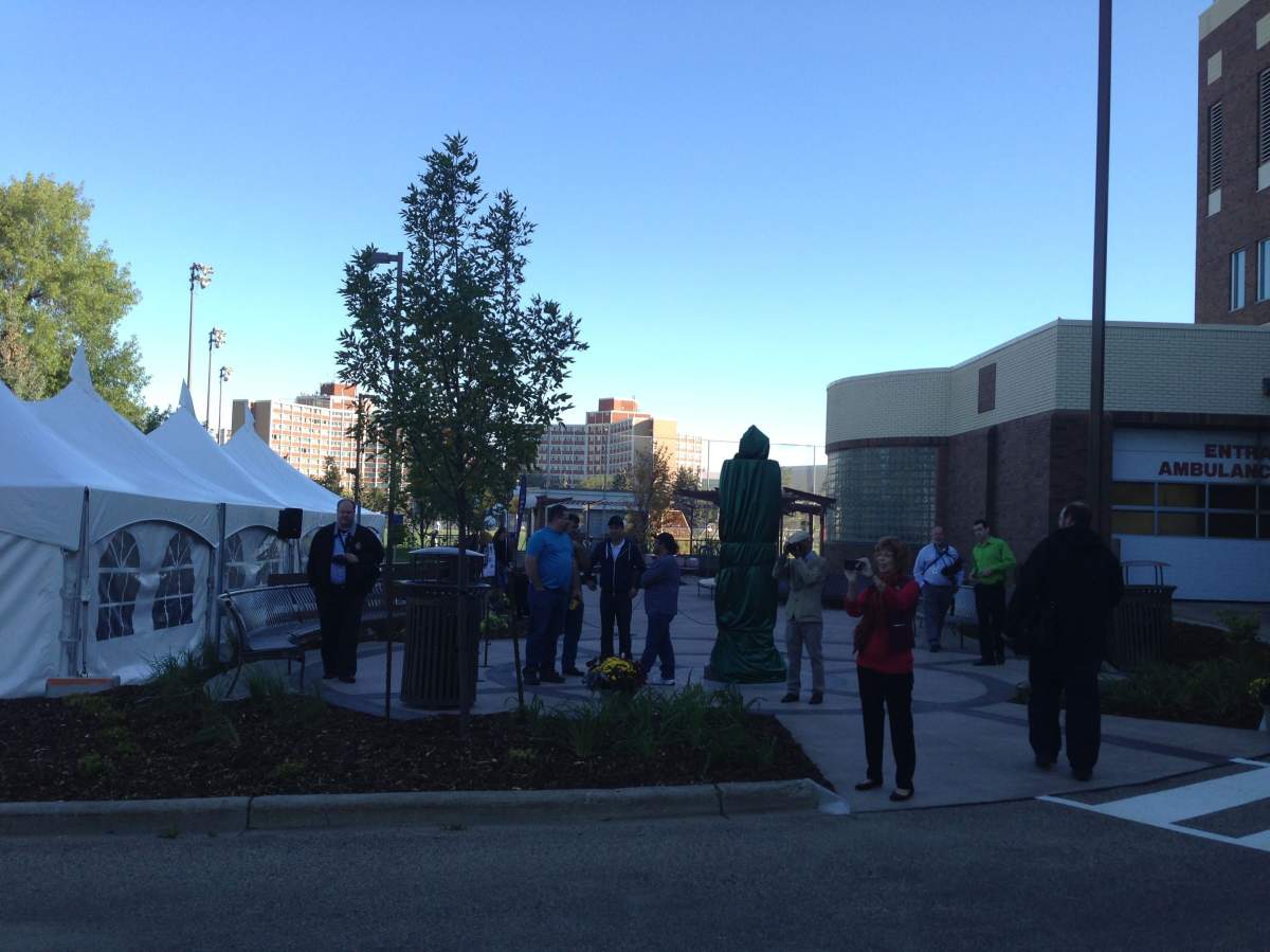 The "Healing Garden," designed as a place for patients and family members to relax has opened at the Cross Cancer Institute, Tuesday, September 17, 2013. 