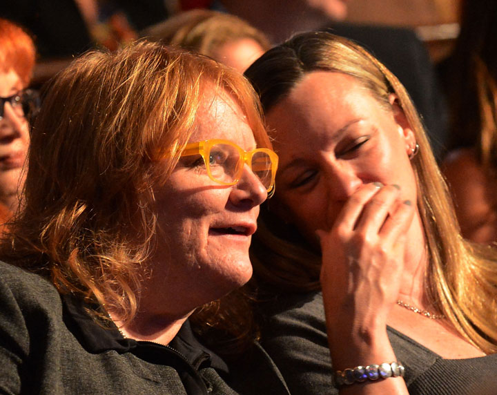 Indigo Girls singer Emily Saliers, left, with Tristin Chipman, pictured in October 2012.