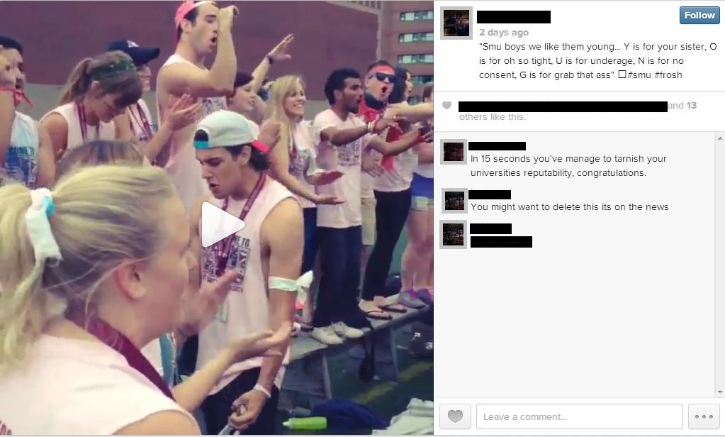 An Instagram video shows Saint Mary’s University students participating in a chant that condones non-consensual sex with underage girls.
